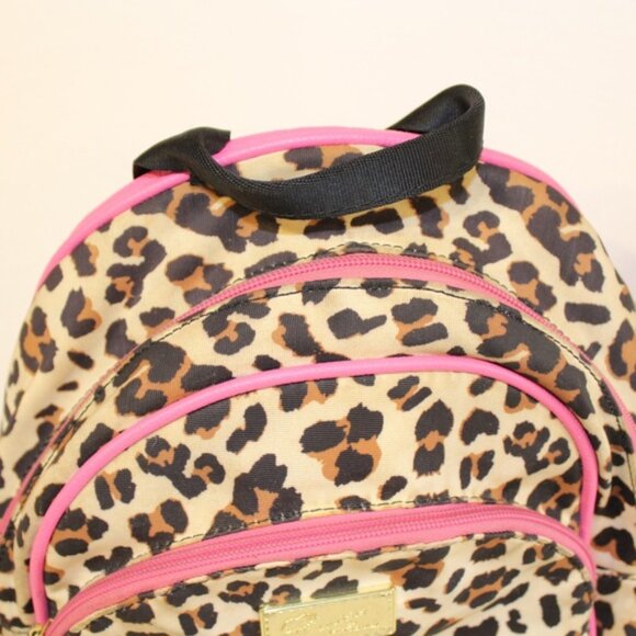 Luv Betsey Mini Leopard Print Travel Pink Backpack - Picture 3 of 6